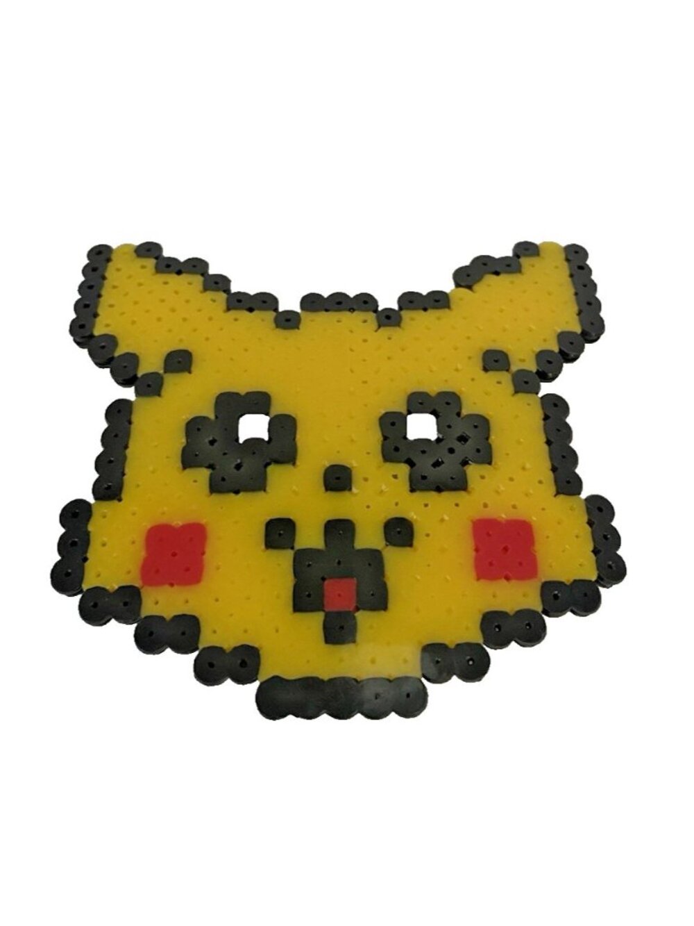 Pikachu Perler Bead Pokémon Pixel Art Handmade Retro Decor Gamer Game Room